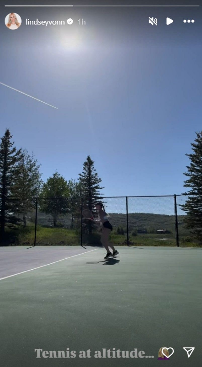 Screenshot of Lindsey Vonn's Instagram post (@lindseyvonn/ig)